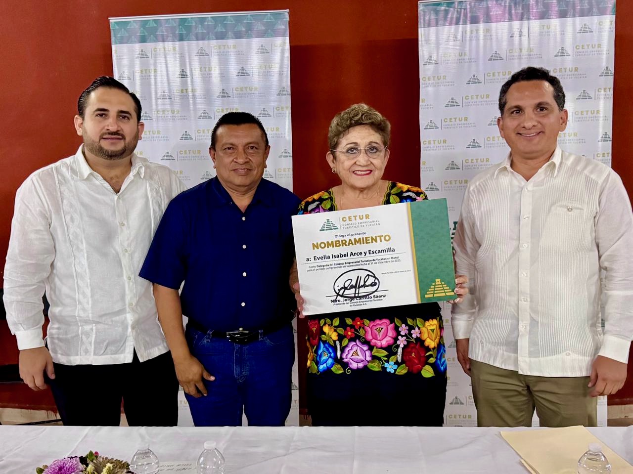 Nombran a doña Evelia Arce delegada del Consejo Empresarial Turístico de Yucatán en Motul